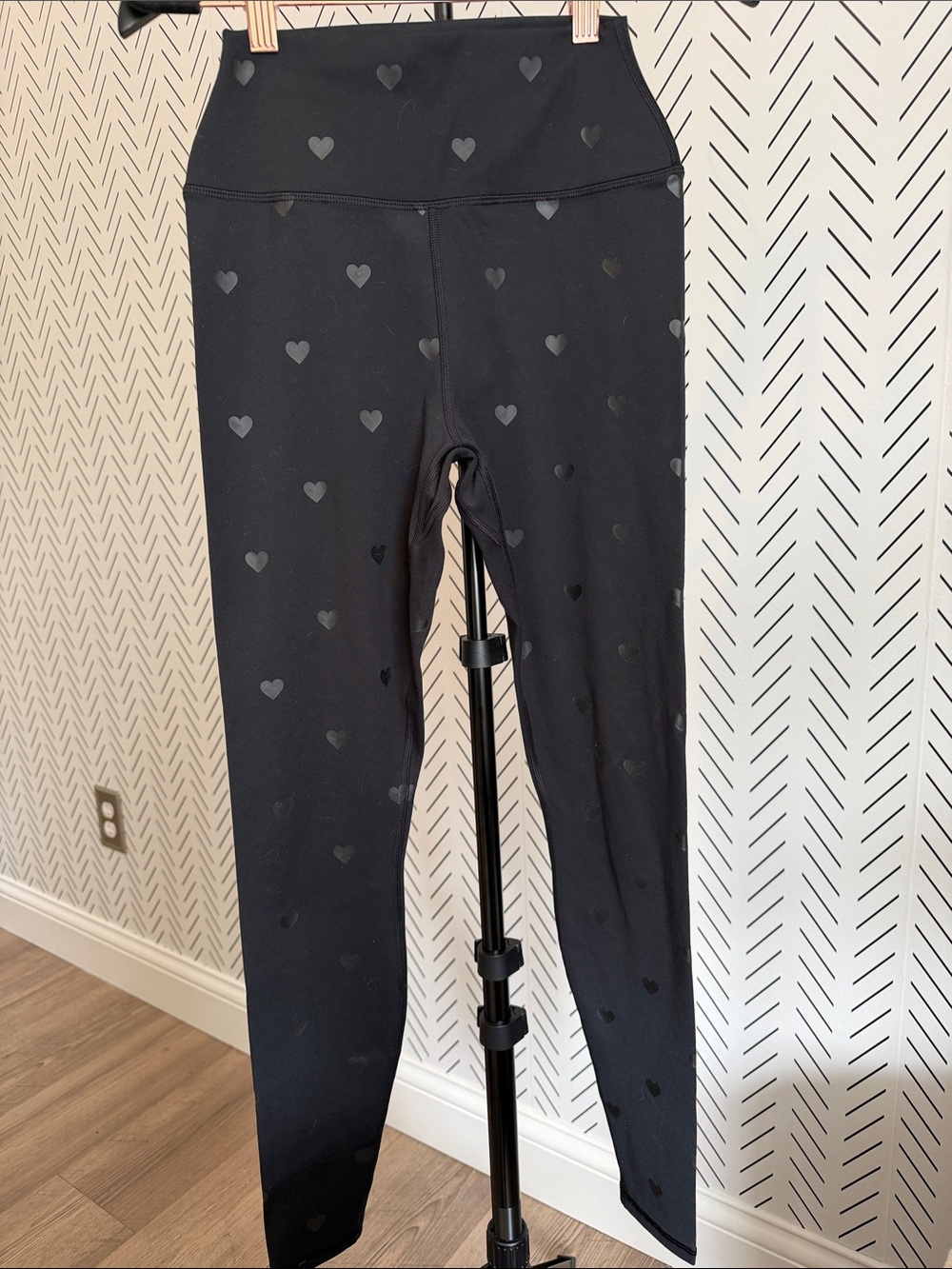 Spiritual Gangster Black Heart-Print High-Rise Leggings